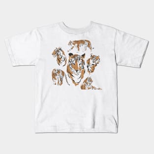 Minimalist Tigers Kids T-Shirt